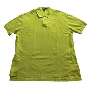 Polo Ralph Lauren Polo Shirt Mens XL Green Short Sleeve Rugby Cotton Casual